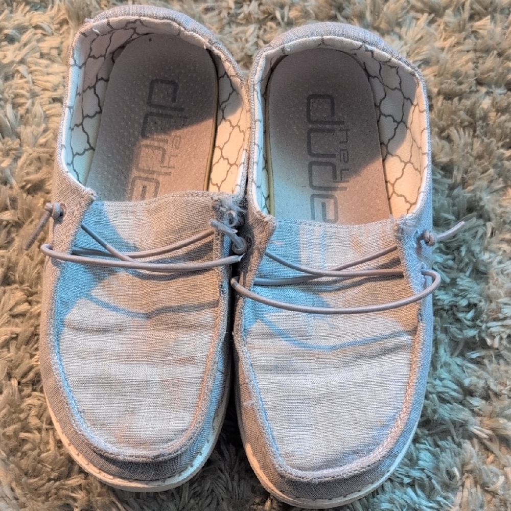 Hey Dude Light Gray Loafers